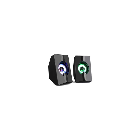 Azemax Usb 2.0 Işıklı Speaker 1+1 Hoparlör RGB Speaker