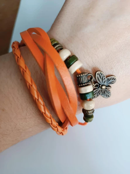 Melike Kelebekli Turuncuı Bileklik - 3