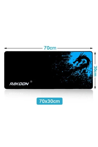Azemax 70x30cm Rakoon Resimli Oyuncu Mousepad kaydırmaz Taban MousePad - 2