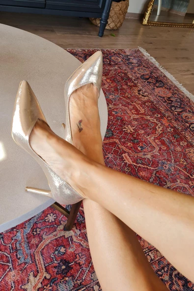 036 5225 Topukla Kadın Stiletto Abiye Ayakkabı - Resim 2