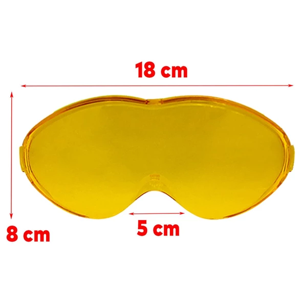 Bellasimo Çerçevesiz Kayak Gözlüğü Camı Lens Değiştirebilir Cam Antifog Güneş Kar Gözlük Camı Sarı - 6
