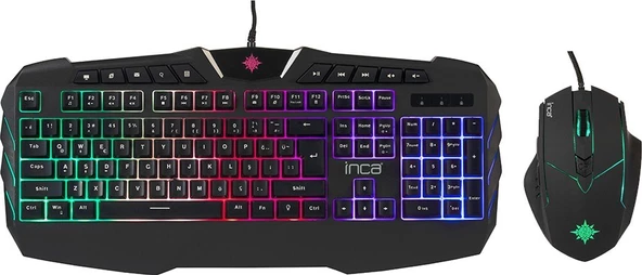 Inca Ruthless IKG-310 Rainbow Effect Oyuncu Gaming Klavye + Mouse Seti - Resim 3