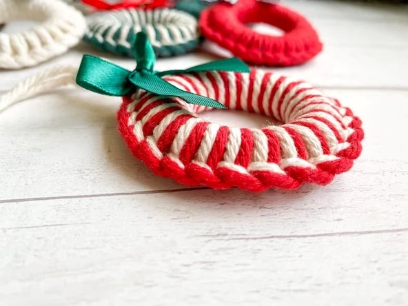 3lü Handmade Renkli Yılbaşı Ağaç Süsü - Yılbaşı Süsü - Christmas Decor - 3