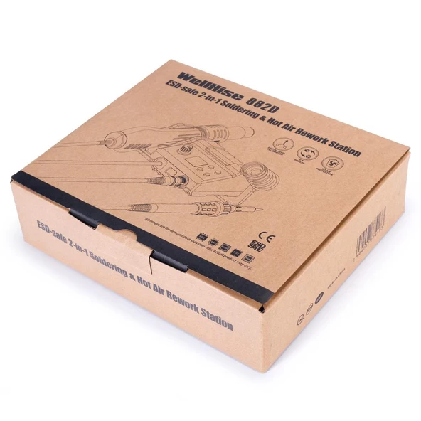 WellHise WH-882D Dijital Sıcak Hava Üflemeli Isı Ayarlı Havya Lehim İstasyonu - 8