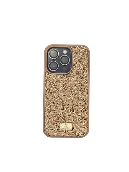 Apple iPhone 13 Premium Stone Silikon Kapak Gold