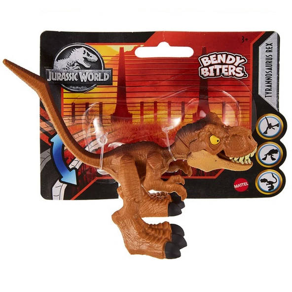 Jurassic World Dinozor Figür Tyrannosaurus Rex Bendy Biters Mattel Lisanslı Orjinal Oyuncak