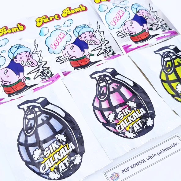 Kötü Koku Ve Ses Bombası Kokulu Komik Şaka Malzemeleri Set - 6
