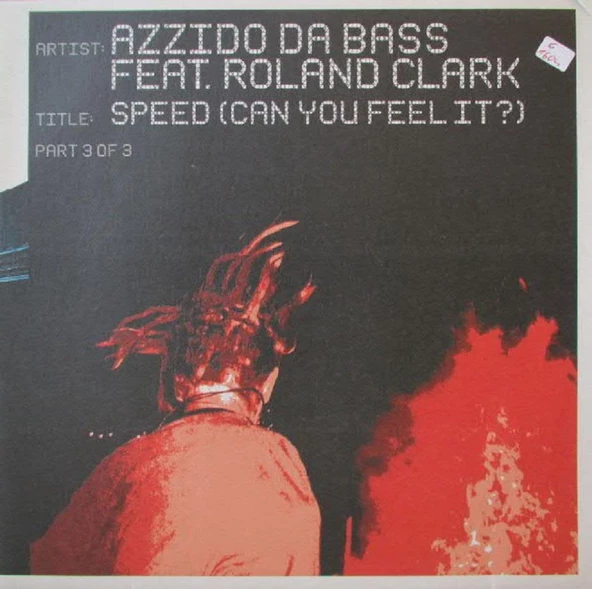 Azzido Da Bass - Speed (Can You Feel It?) Part 3 Of 3 Album-Cover Deep House Vinly Plak alithestereo