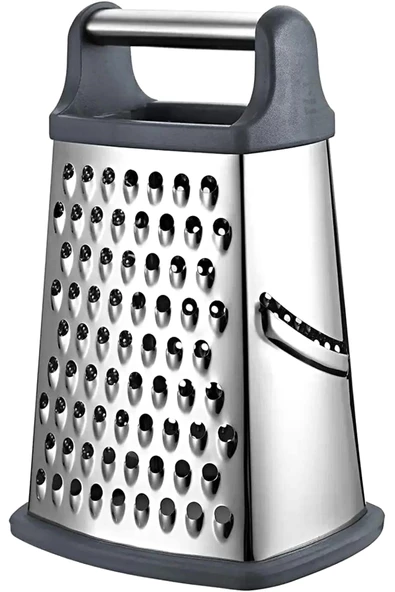 Paslanmaz Büyük Boy Çelik Rende Çok Işlevli Silikon Tabanlı Çok Fonksiyonlu Peynir Doğrayıcı Rende