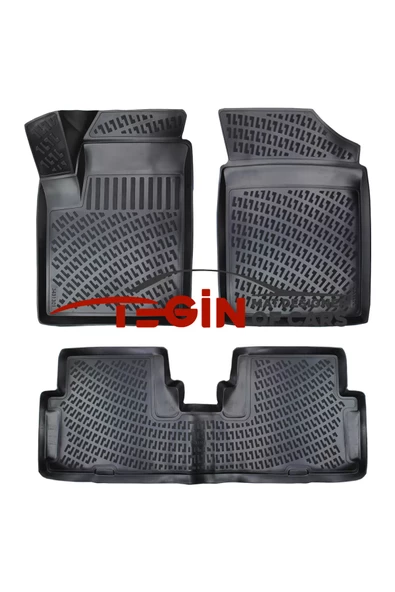 Citroen Berlingo 2001 3D Havuzlu Paspas Siyah