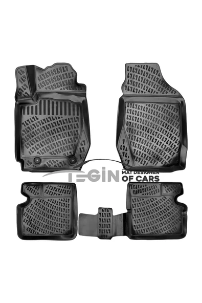 Toyota Corolla 3D Havuzlu Paspas 2006 Siyah