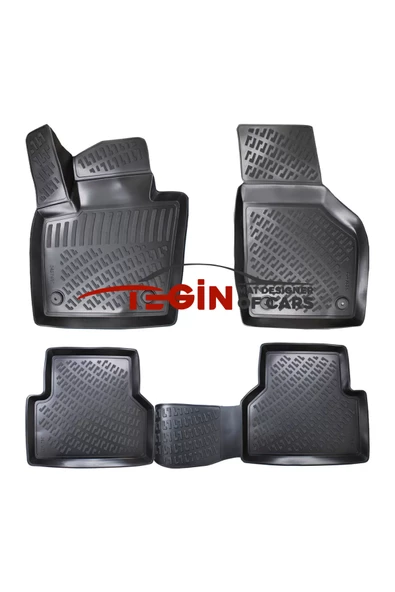 Audi Q3 2011 3D Havuzlu Paspas Siyah