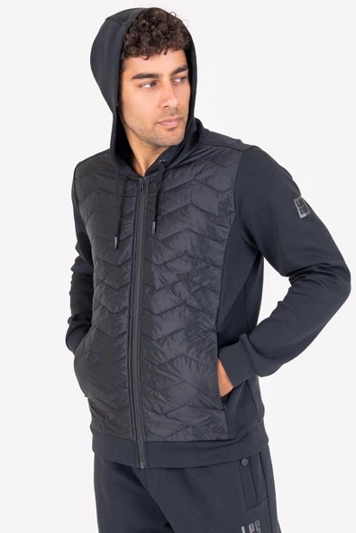 Lescon Erkek Fermuarlı Kapüşonlu Sweatshirt 23N-1154 - 5