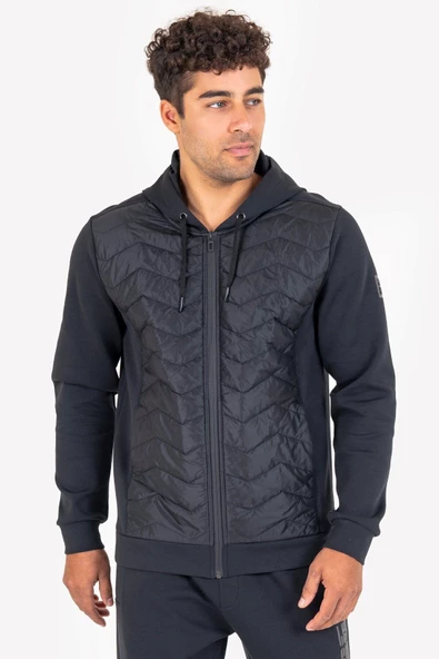 Lescon Erkek Fermuarlı Kapüşonlu Sweatshirt 23N-1154 - 2