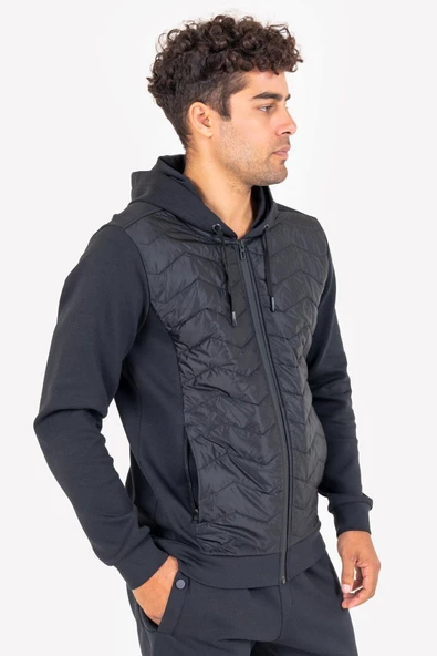 Lescon Erkek Fermuarlı Kapüşonlu Sweatshirt 23N-1154 - 3