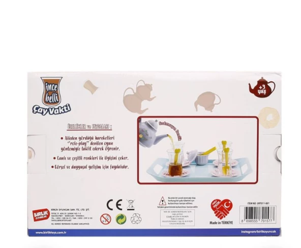 22 parça ince Belli Bardak Çay Seti Oyuncak evcilik - 7