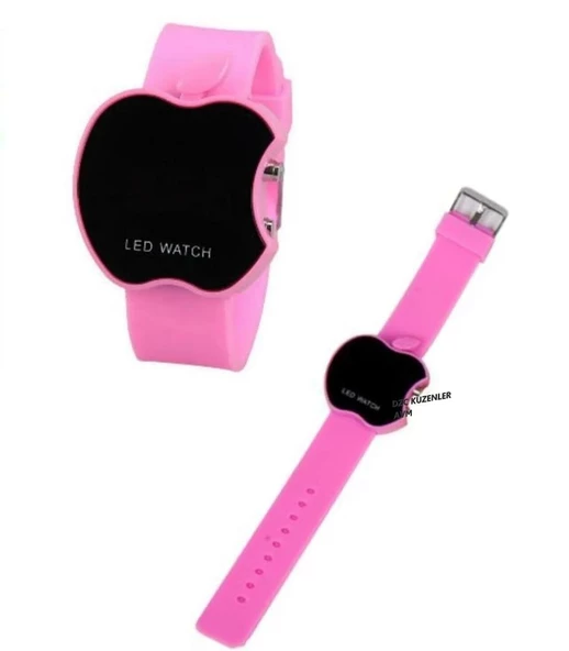 DZC KUZENLER AVM DİJİTAL LED EKRANElma Apple Şeklinde Dijital Led Watch Kol Saati Çocuk Saati Elma Saat - 8