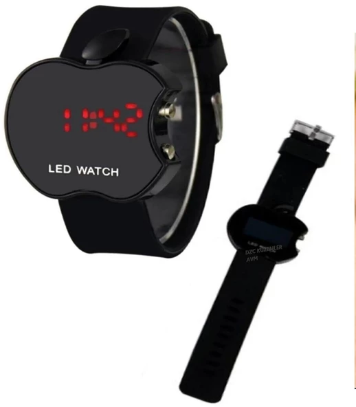 DZC KUZENLER AVM DİJİTAL LED EKRANElma Apple Şeklinde Dijital Led Watch Kol Saati Çocuk Saati Elma Saat - 2