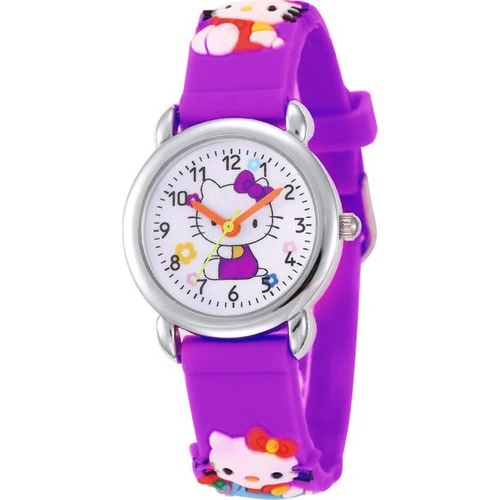 DZC KUZENLER AVM HELLO KITTY SAAT SLİKON KORDON FİGÜRLÜ KABARTMALI ÇOCUK SAATİ - 4