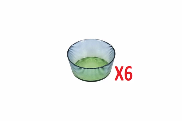 Porland Tirius Mavi-Yeşil Kase 13 cm 6lı 04FIA002615 ürün görseli 1