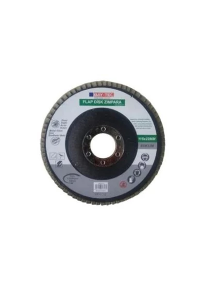 Bay-Tec MK0220 10'lu Flap Disk 115 X 22mm Metal Ahşap Zımpara - 2