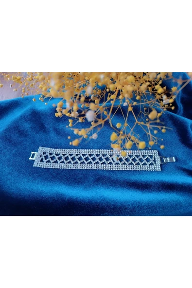 Şık ve tarz zirkon taşlı Abiye Bileklik - 2