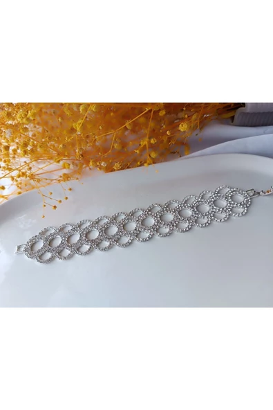 Şık ve tarz zirkon taşlı Abiye Bileklik - 3