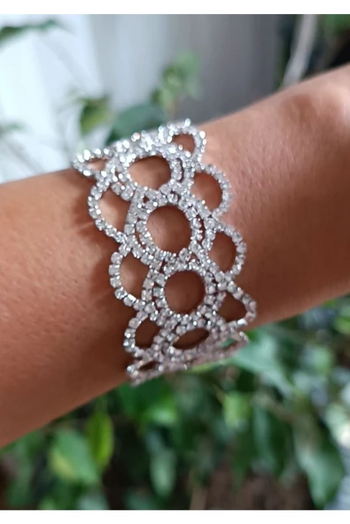 Şık ve tarz zirkon taşlı Abiye Bileklik