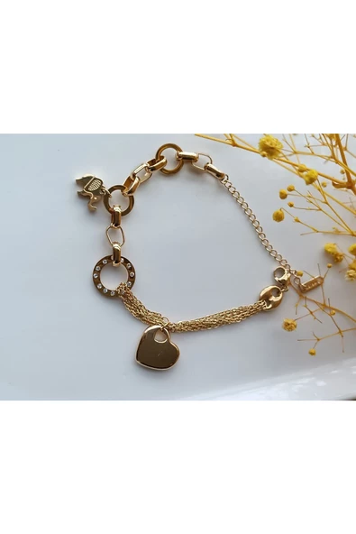 Şık Ve Tarz Sallantılı Fil Detay Antialerjik Çelik Kelepçe ürün görseli 1