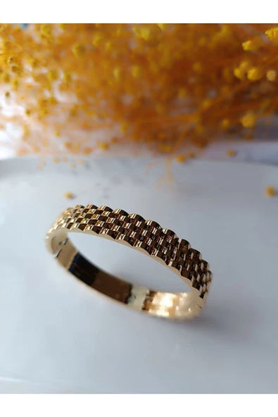 Şık ve tarz Rolex model antialerjik Çelik Kelepçe