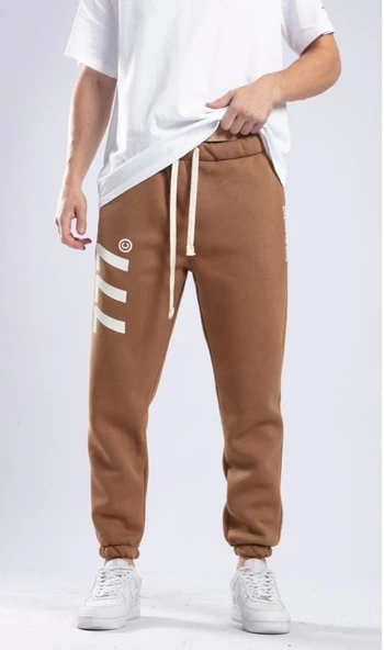 Chatca Erkek 3 İplik Şardonlu Taba Sweatpant K-575