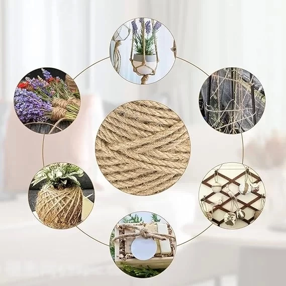 Jütburada Jüt Halat 6 mm 20 Metre Hasır Dekor Süsleme İp - 9