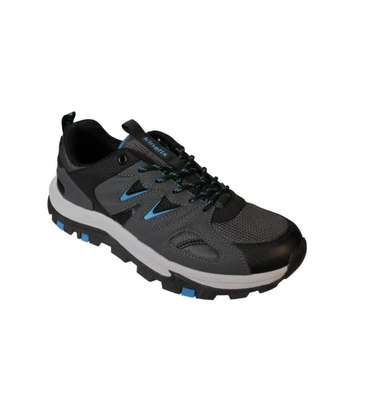KİNETİX Erkek Siyah Gri Termo Comfort Taban Soğuya Kışa Dayanıklı Outdoor Ayakkabı - 5