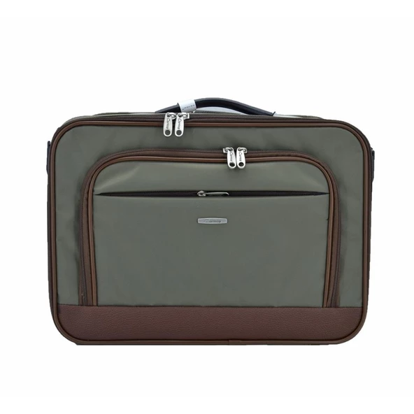 Kasalı Lüx Kabin Boy Evrak ve Business Çanta Yeşil 48 Cm - 2