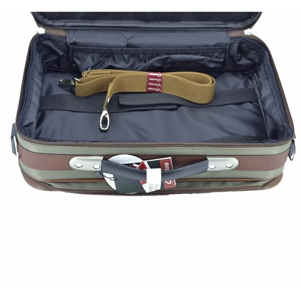 Kasalı Lüx Kabin Boy Evrak ve Business Çanta Yeşil 48 Cm - 7