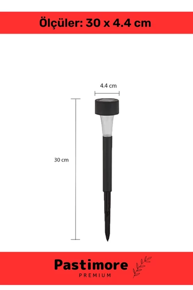 Kablosuz Su Geçirmez Dayanıklı Şık Solar Güneş Enerjili Bahçe Lambası Plastik Saplama 30cm 5 Adet - 6