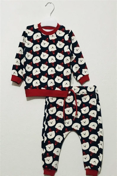 Ladybirds Unisex Bebek Ayıcıklı Noel  Baskılı  2'li Takım