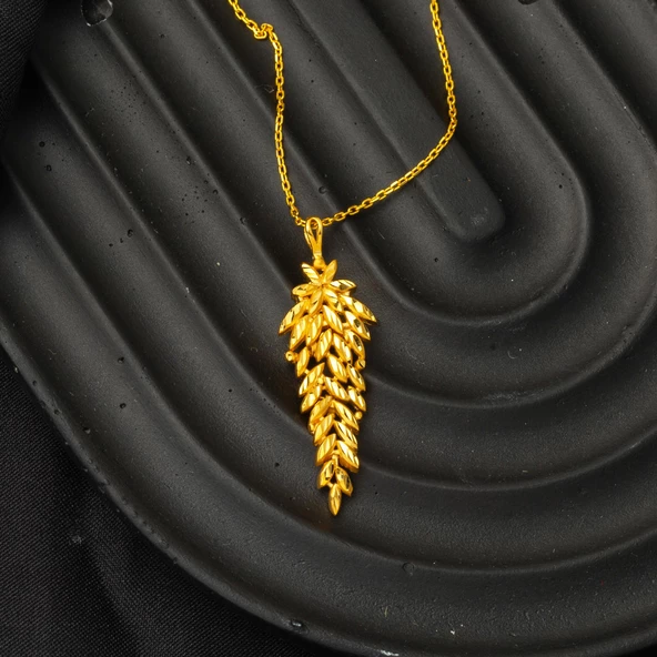 Özel Tasarım Altın Zincirli 22 Ayar Kolye - Resim 2