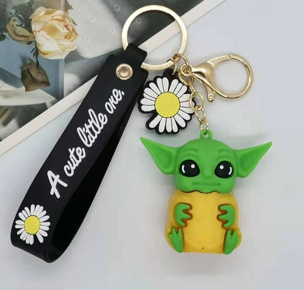Baby Yoda Silikon Anahtarlık Çanta Süsü - Resim 2