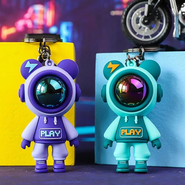 Astronot Silikon Anahtarlık Çanta Süsü ürün görseli