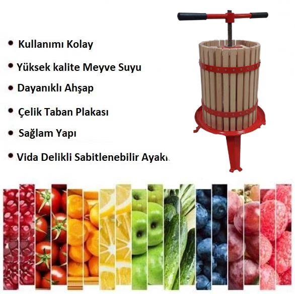 Fenglin FP 18 Ahşap Meyve Sıkma Presi 18 Lt - 2
