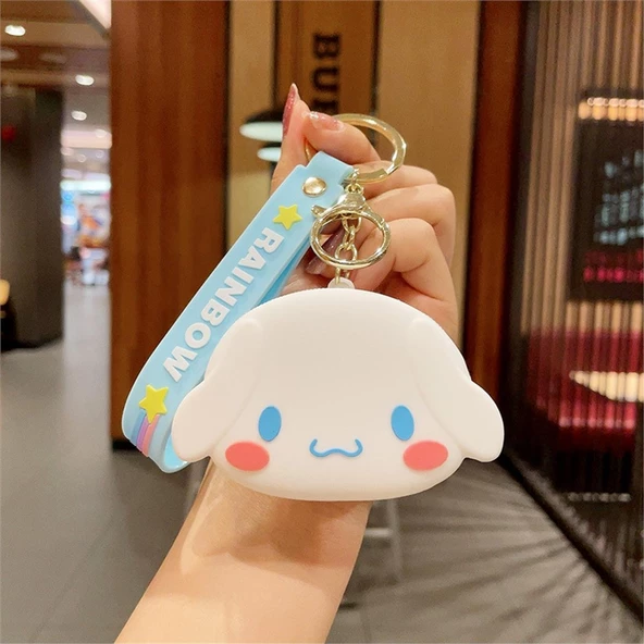 Sanrio Hello Kitty  Cinnamoroll  Sevimli Anahtarlık Cüzdan BEYAZ