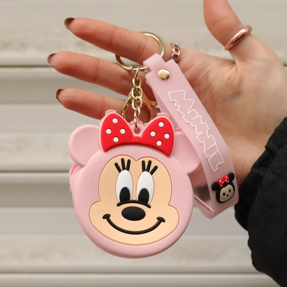 Minnie Mouse Bozuk Para Cüzdanı Anahtarlık PEMBE