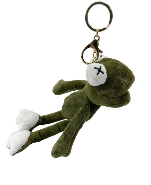  Yeşil Uzun Bacaklı Kurbağa Anahtarlık Çanta Süsü 15cm - Resim 2