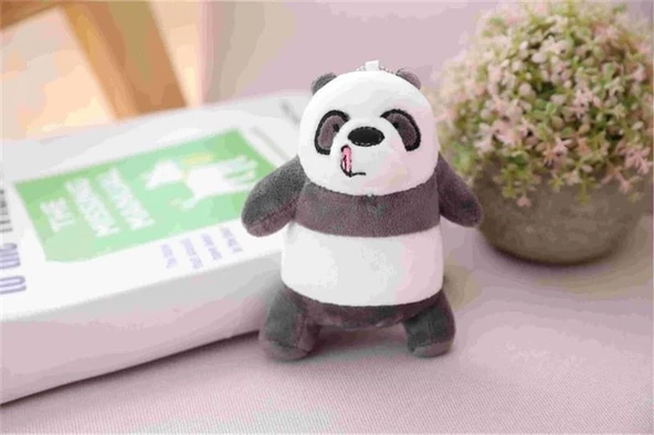 Peluş Panda Anahtarlık Çanta Süsü Peluş Anahtarlık - Resim 2