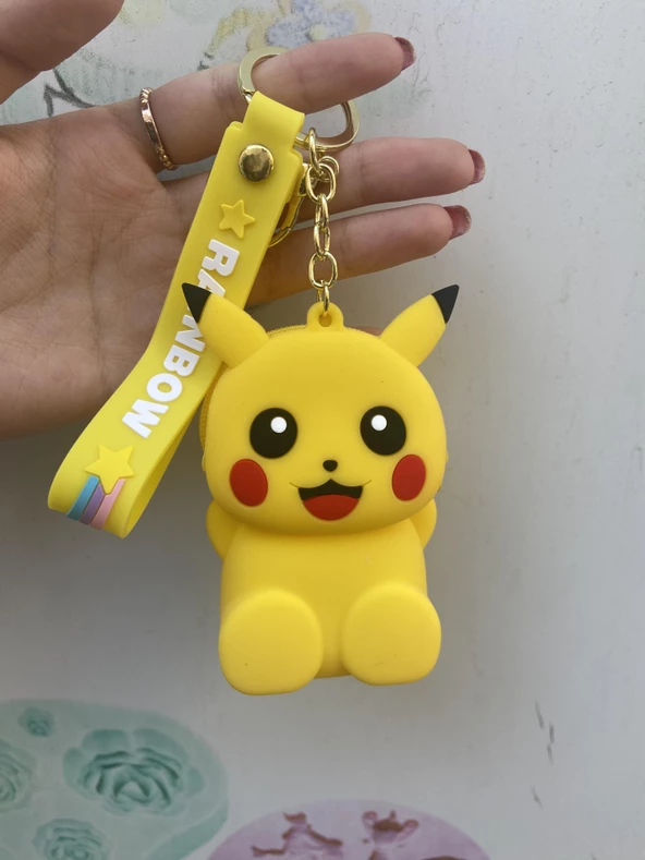 Pokemom Pikachu Bozuk  Para Cüzdanı  Anahatarlık