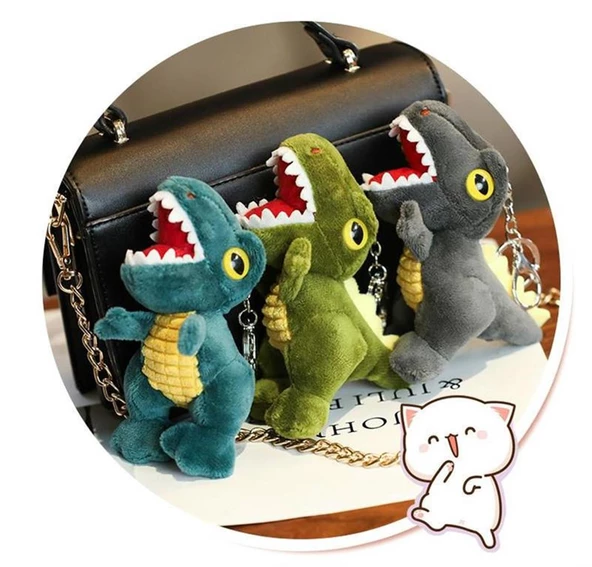 Dinazor Anahtarlık Çanta Süsü Peluş Dinozor Anahtarlık 1 ADET - 2