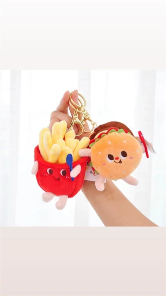 Patates Kızartması Peluş Anahtarlık Çanta Süsü - 3
