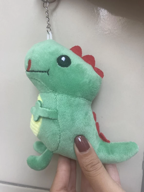 Dinozor Sevimli Peluş Anahtarlık Çanta Süsü - Resim 3
