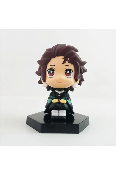 Anime Demon Slayer Tanjiro Oturan Mini Figür - 1